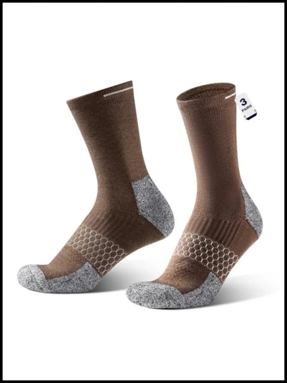 Merino Wool Work Boot Socks 3 Pairs Durable Compression Moisture Wicking Anti